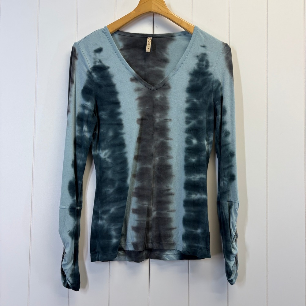 XCVI Y2K Boho Tie Dye V-Neck Top Womens Medium Coastal Grunge Indie Festival